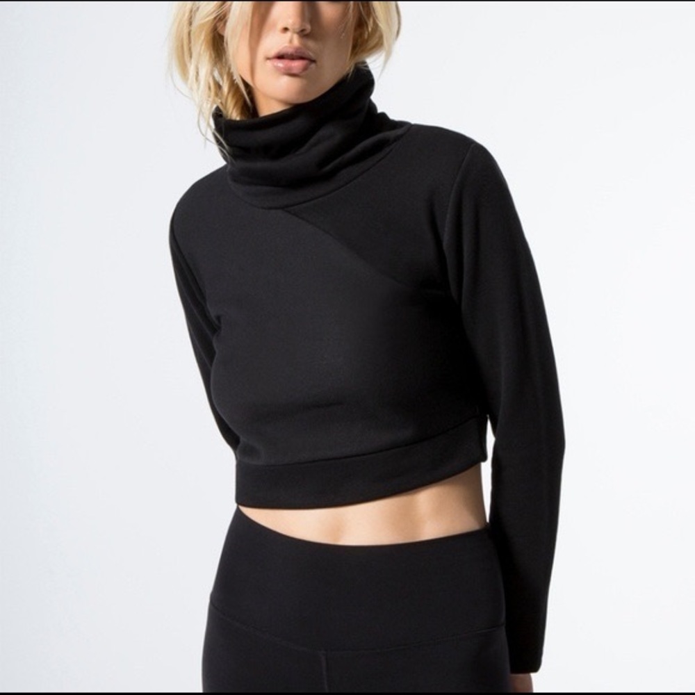 ALO Yoga Soleil Cropped Turtleneck Sweatshirt